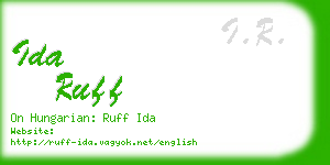 ida ruff business card